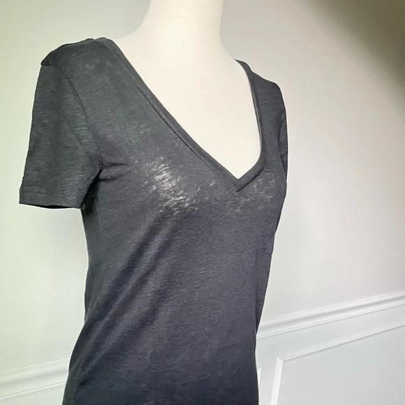 J.Crew 100% linen v neck short sleeve tee size XXS NWT - Picture 6 of 10
